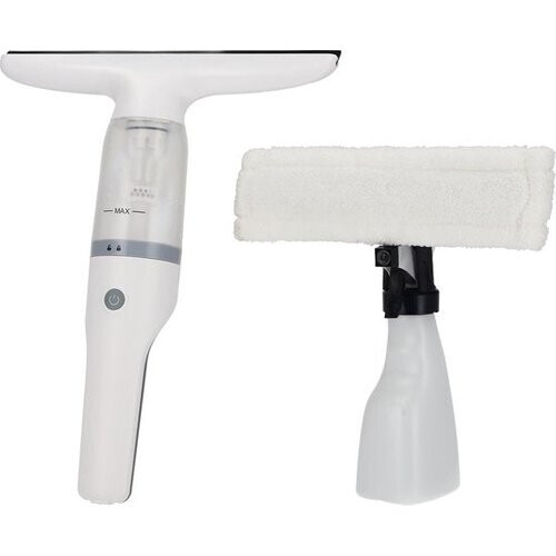 Tweedekans BREND BR-2218 Elektrische Raamwisser en Sprayfles – Ramenwasser met Zuigsysteem voorkomt Lekken - Met Extra Schoonmaakdoek - USB-C-oplaadkabel - Wit Tweedehands