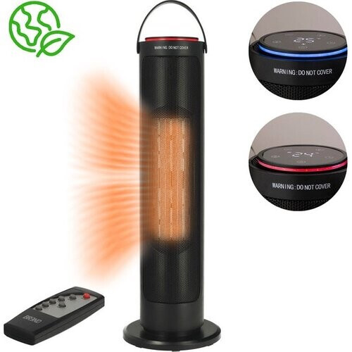 Tweedekans BREND BR‑2221 Keramische Ventilatorkachel – 2000W – ECO‑modus & Thermostaat 15‑35°C – Elektrische Verwarming – Zwart Tweedehands