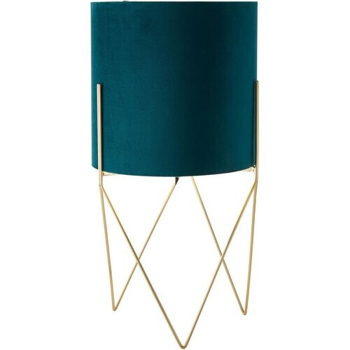 Tweedekans Brillant | Atami vloerlamp geborsteld messing/petrol | 1x A60, E27, 28W, geschikt voor normale lampen (niet meegeleverd) Tweedehands
