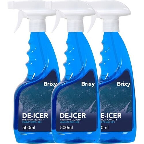 Tweedekans Brixy 3-Pack Antivries Spray - Ruitenontdooier Voor Auto - Krachtige Ontdooispray - De-Icer - Winter - 3x 500ml Tweedehands