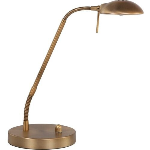 Tweedekans Bronskleurige tafellamp Biron 1 lichts 7502BR met draaibare en kantelbare arm, 48 cm, van metaalmateriaal, Mexlite Tweedehands