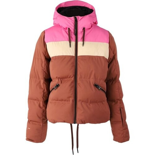 Tweedekans Brunotti Niagona Dames Puffer Ski Jas - Bruin - S Tweedehands