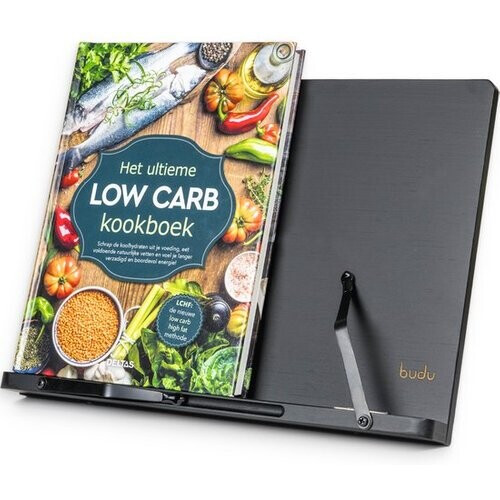 Tweedekans Budu Boekenstandaard Zwart – Boekenhouder – Book holder – Boekenstandaard bamboe hout – Tablethouder – Leesstandaard – Verstelbaar (5 standen) Tweedehands