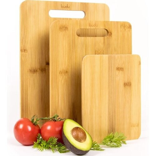 Tweedekans Budu Snijplankenset 3 stuks - Snijplanken bamboe - Snijplank hout - Keukenplanken Tweedehands