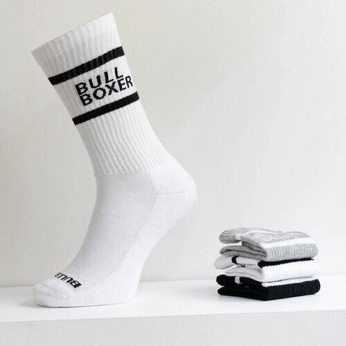 Tweedekans Bullboxer - 3x paar Sokken - Mannen - Wit - Zwart - Grijs - maat 39-42 Tweedehands