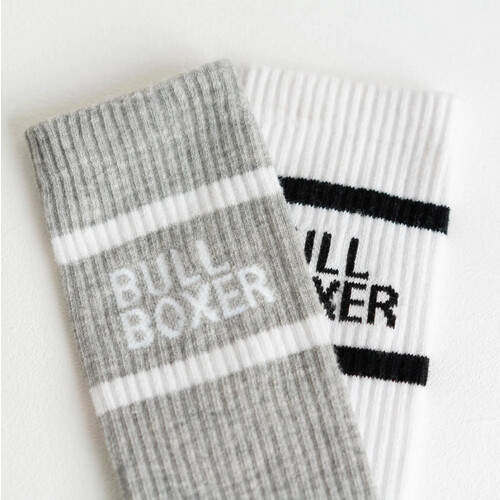 Tweedekans Bullboxer Heren Sokken Wit/Grijs – 2-pack – Maat 35-38 Tweedehands