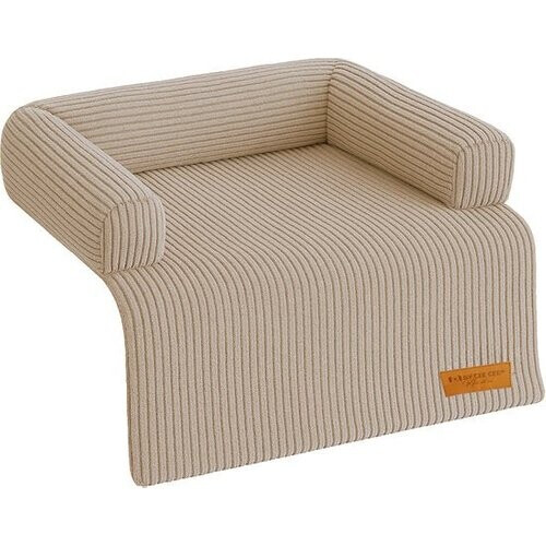 Tweedekans By Cee Cee Origineel Hondendeken Bank – Hondenkleed Bank - Hondenmand - Premium - Volledig Afritsbaar - Ribstof - Mokka Taupe - 90x90 - Maat M Tweedehands