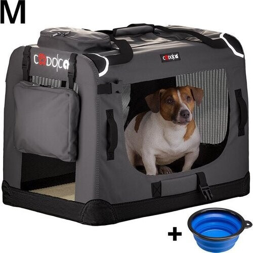 Tweedekans Cadoca Honden & Katten Reisbench M - 60x43x45cm - Antraciet Tweedehands