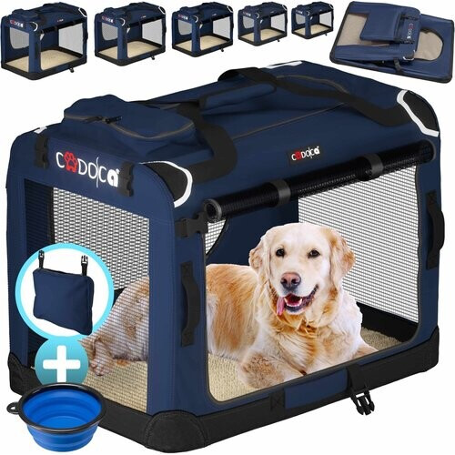 Tweedekans Cadoca Honden & Katten Reismand M - 60x43x45cm - Marine Blauw
