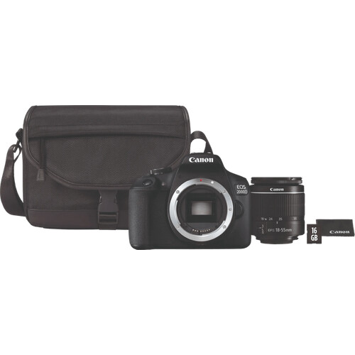 Tweedekans Canon 2000D, 18-55, Tas, 16GB Tweedehands