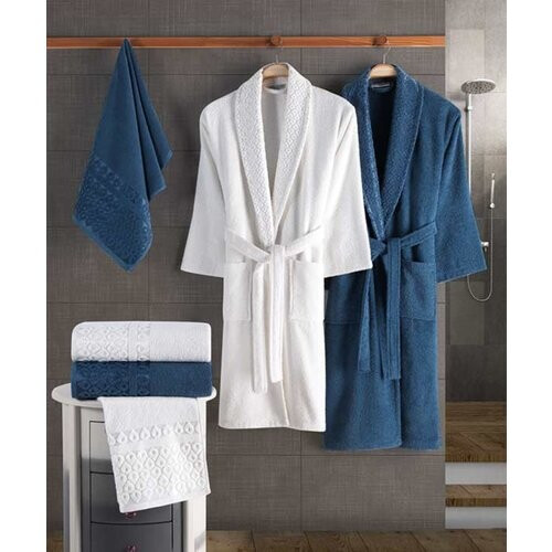 Tweedekans Capa home badjas - Indigo blauw Tweedehands