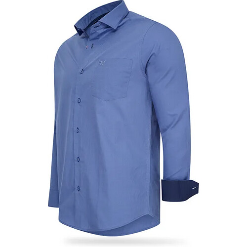 Tweedekans Cappuccino Italia - 2XL - Overhemd - Blauw Tweedehands