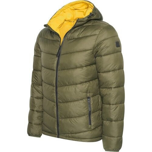 Tweedekans Cappuccino Italia - Heren Jas winter Hooded Winter Jacket Army - Groen - Maat L Tweedehands