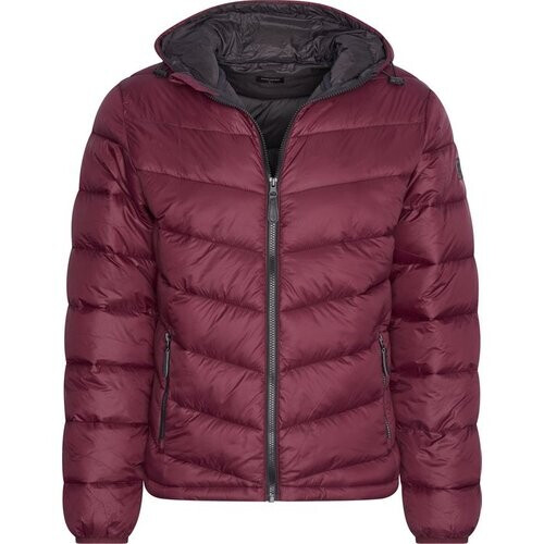 Tweedekans Cappuccino Italia - Heren Jas winter Hooded Winter Jacket Burgundy - Rood - Maat L Tweedehands