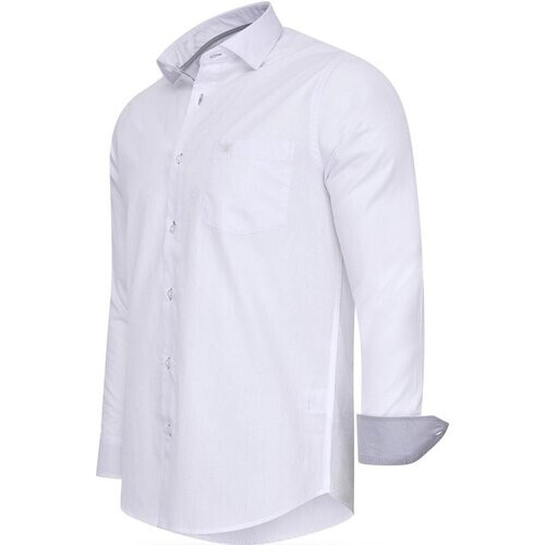 Tweedekans Cappuccino Italia - Heren Overhemden Overhemd Uni - Wit - Maat XXL Tweedehands