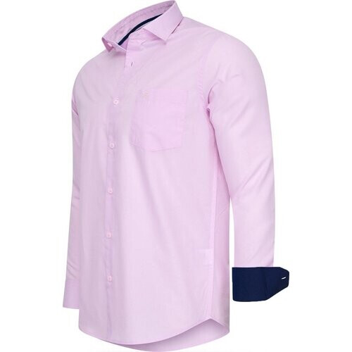 Tweedekans Cappuccino Italia - Heren Overhemden Stretch Overhemd Milano - Roze - Maat XXL Tweedehands