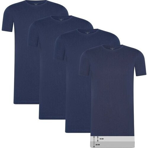 Tweedekans Cappuccino Italia - Heren Tee SS 4-Pack T-shirts - Blauw - Maat XXL Tweedehands