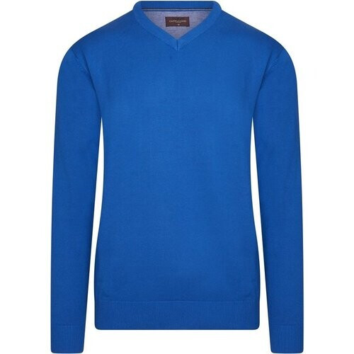 Tweedekans Cappuccino Italia - Heren Trui Pullover Royal - Blauw - Maat XL Tweedehands