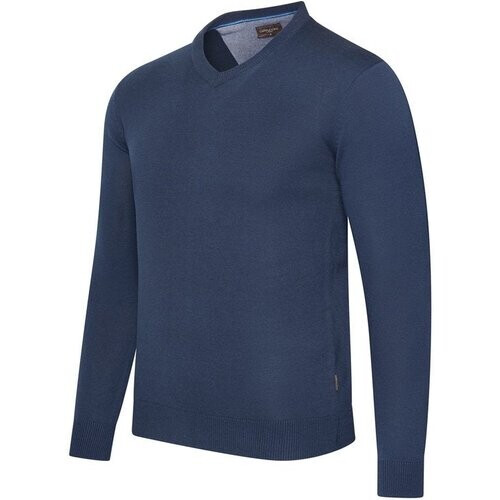 Tweedekans Cappuccino Italia - Heren Trui Salerno Pullover - Blauw - Maat XL Tweedehands