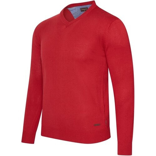 Tweedekans Cappuccino Italia - Heren Trui Salerno Pullover - Rood - Maat L Tweedehands
