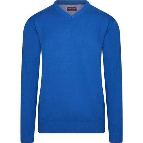 Tweedekans Cappuccino Italia - Heren Truien Pullover Royal - Blauw - Maat XXL Tweedehands