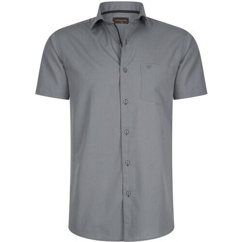 Tweedekans Cappuccino Italia - M - Overhemd - Korte mouw - Antraciet Tweedehands