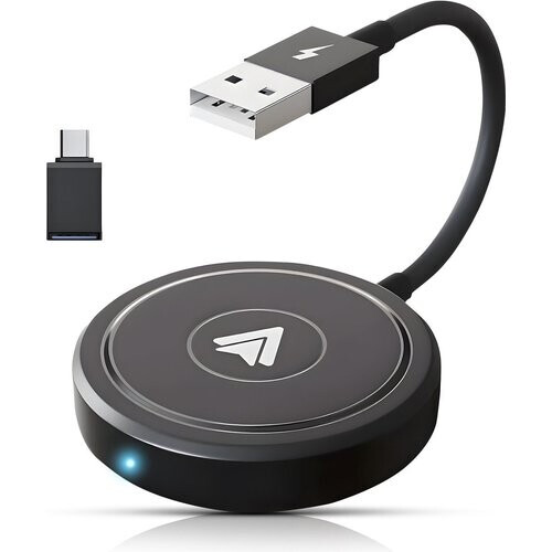 Tweedekans CarMe Luxe Android Auto Dongle - Draadloos Android Auto - USB-A & USB-C - 5GHz Verbinding - Automatische Verbinding - Compact Design - Zwart Tweedehands