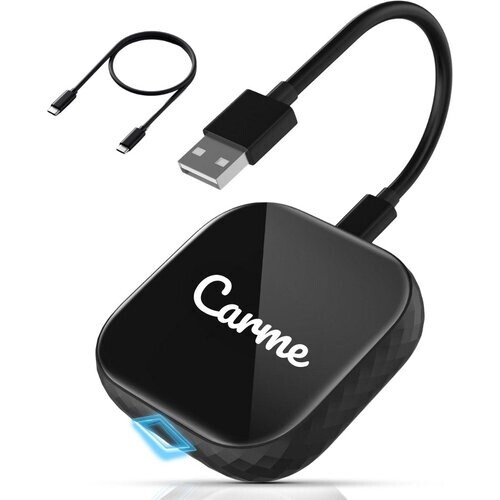 Tweedekans CarMe Premium 2-in-1 CarPlay Dongle - Draadloos CarPlay & Android Auto - USB-A & USB-C - 5GHz Verbinding - Automatische Koppeling - Zwart Tweedehands