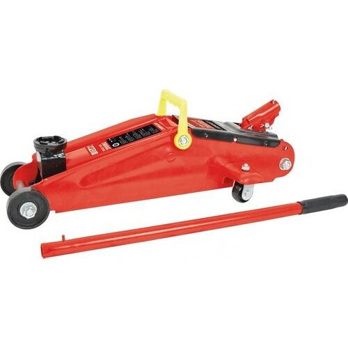 Tweedekans Carpoint Garagekrik – Verrijdbaar – Hydraulisch - Maximaal draagvermogen 2000KG - Hefhoogte van 130-380mm - Automatische veiligheidsklep - Lange pompstang – Zwenkwielen – Met TüV/GS product certificering Tweedehands