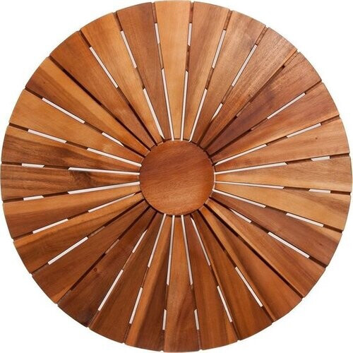 Tweedekans Casaria Bijzettafel Rond \u2013 \xD8 70,5 cm Acaciahout 4 Poten - Bruin Tweedehands