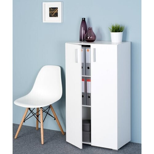 Tweedekans Casaria Boekenkast Vela - 3 Vakken Verstelbaar 115x60x28 cm - Wit Tweedehands