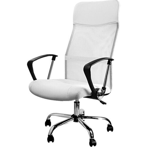 Tweedekans Casaria Bureaustoel met mesh wit Tweedehands