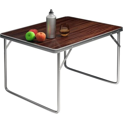 Tweedekans Casaria Campingtafel houtlook aluminium 80x60x70cm opvouwbaar Tweedehands