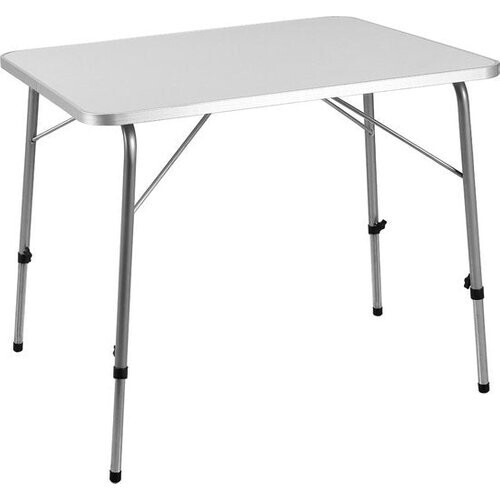 Tweedekans Casaria Campingtafel – Inklapbaar Verstelbaar 80 x 54 cm – Zilver Wit Tweedehands