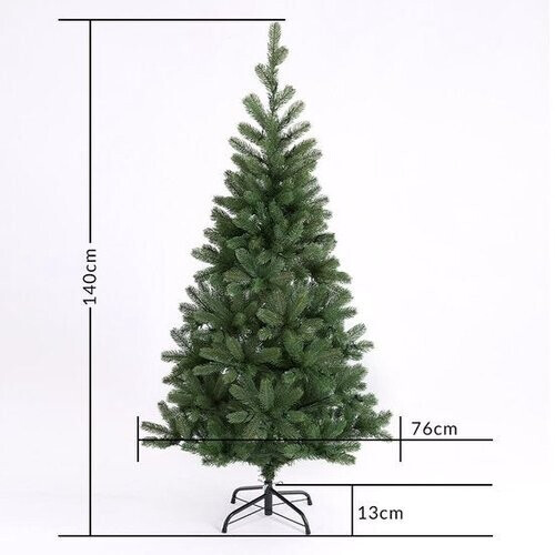 Tweedekans Casaria Kunstkerstboom – 140cm Kerstverlichting 100 LEDS - Groen Tweedehands