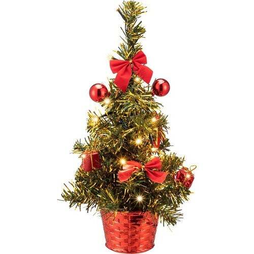 Tweedekans CASARIA Kunstkerstboom Mini - 36cm Leds-Kerstversiering USB - Pvc Groen Tweedehands