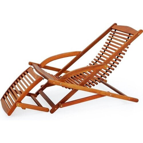 Tweedekans Casaria Ligstoel - Acaciahout - Voetsteun Tweedehands