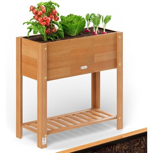 Tweedekans CASARIA Moestuinbak - 2 Etages 68x30x75cm FSC® - Acaciahout Bruin Tweedehands