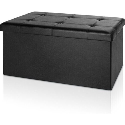 Tweedekans Casaria Opbergbank - 80x40x40cm 100L Kunstleer – Zwart Tweedehands