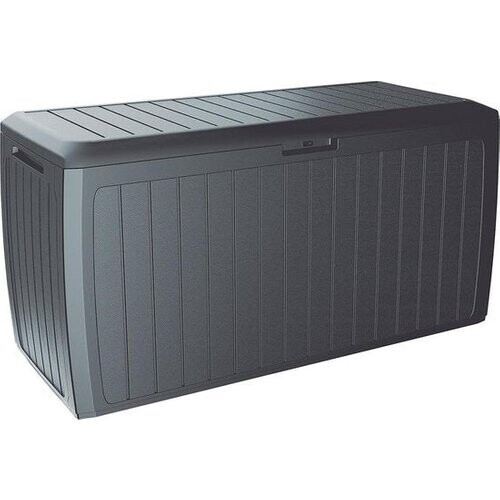 Tweedekans Casaria Opbergbox - Deksel Wielen 290L 117x47x60cm - Antraciet Tweedehands