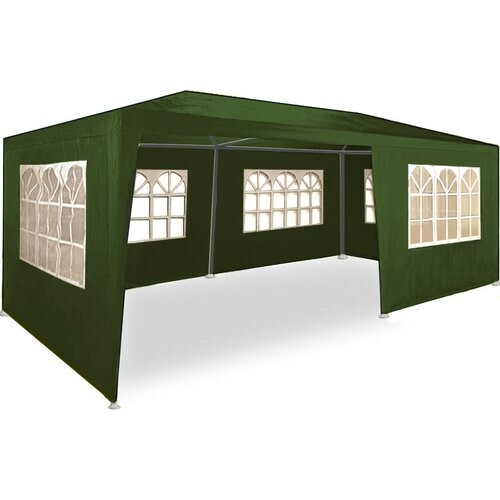 Tweedekans Casaria Partytent - Paviljoen - 6 Zijwanden - Waterdicht - 300 x 600 cm - Groen Tweedehands