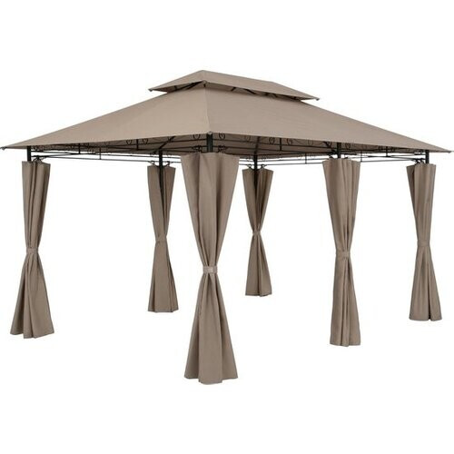 Tweedekans Casaria Paviljoen Topas 3x4m - UV-bescherming 50+ - Taupe Tweedehands