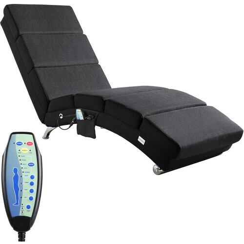 Tweedekans Casaria Relaxfauteuil - Massage en Verwarmingsfunctie Stof - Antraciet Tweedehands