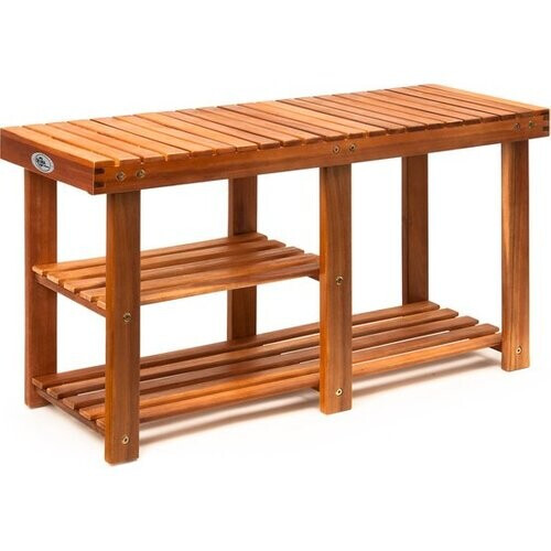 Tweedekans Casaria Schoenenrek - Zitting 87x45x30cm 200kg Belastbaar – Bruin Tweedehands