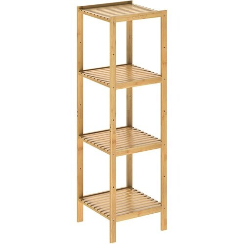 Tweedekans Casaria Staande badkamer/ woonkamer kast bamboe 110x33x33cm Tweedehands