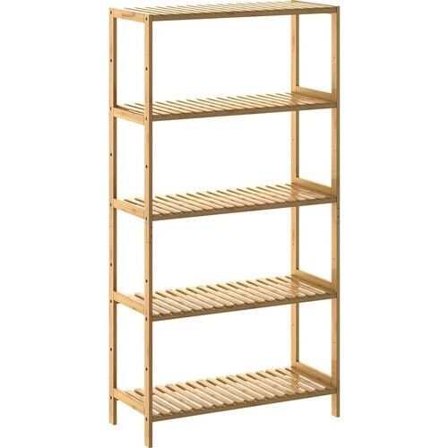 Tweedekans Casaria Staande Badkamerrek -130x60x26cm - 5 Planken Verstelbaar Tweedehands