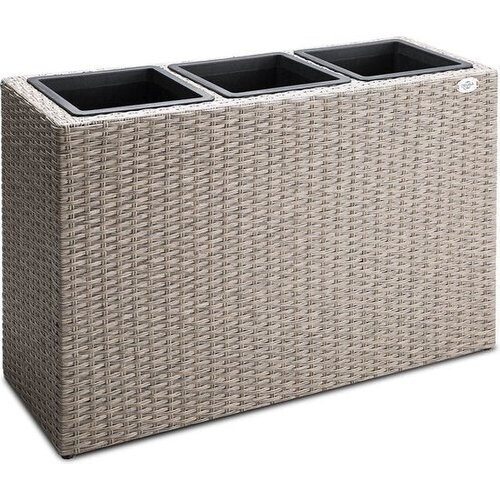Tweedekans Casaria Staande Plantenbak – met Waterafvoer - 83x30,5x60cm - Beige Tweedehands