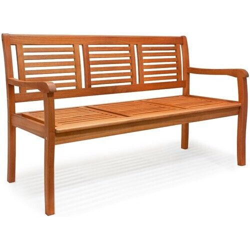 Tweedekans Casaria Tuinbank - FSC®-Gecertificeerd Eucalyptushout - 153cm Bruin Tweedehands