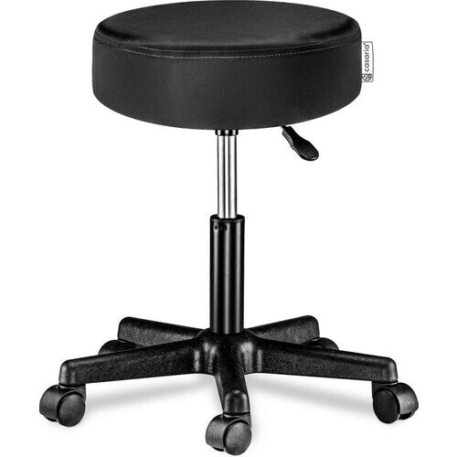 Tweedekans Casaria Verstelbare Draaikruk - 46/60cm Zithoogte – 1 Stuks Zwart Tweedehands