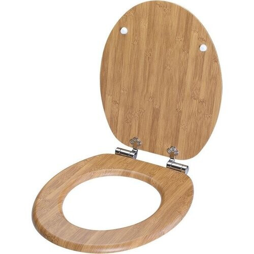 Tweedekans Casaria Wc-bril met Deksel Sluitingsmechanisme Toiletzitting MDF Bamboe Tweedehands